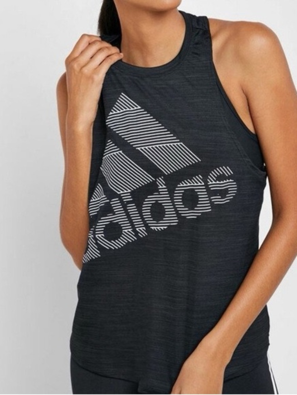 NWT Adidas BOS Logo Tank Top Black Racerback Workout Athletic Shirt Size Small